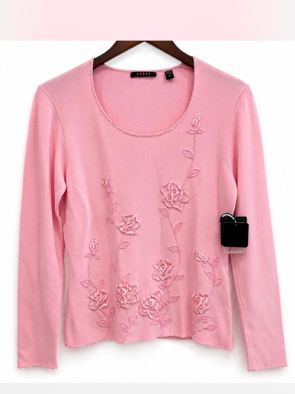 Vintage Y2K Beaded/Embroidered Fairycore/Fairy Aesthetic Top Long Sleeve Shirt